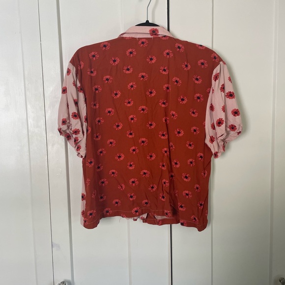 Floral mixed print short sleeve button down - Abound - size S - Picture 4 of 4